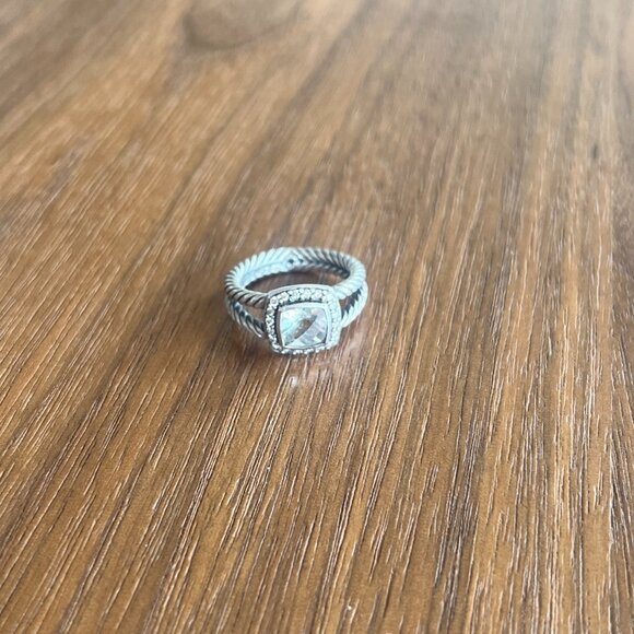 David Yurman Prasiolite Diamond and 925 Sterling Silver Ring - Picture 9 of 13